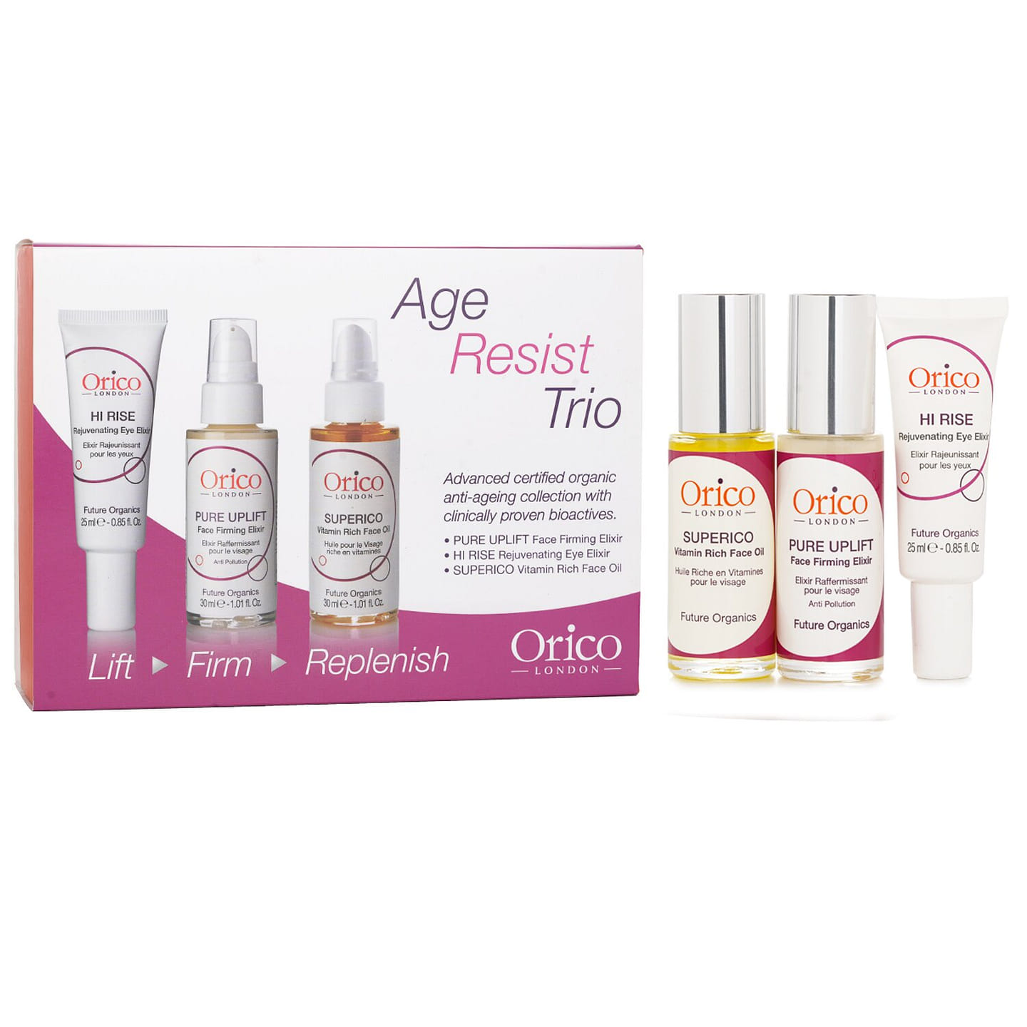 Orico London Age Resist Trio: Face Oil ml.oz + 3 each