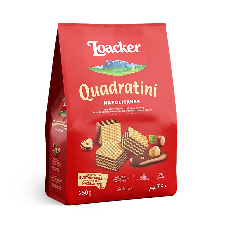 Loacker莱家榛子巧克力味夹心威化饼干250g 250 克