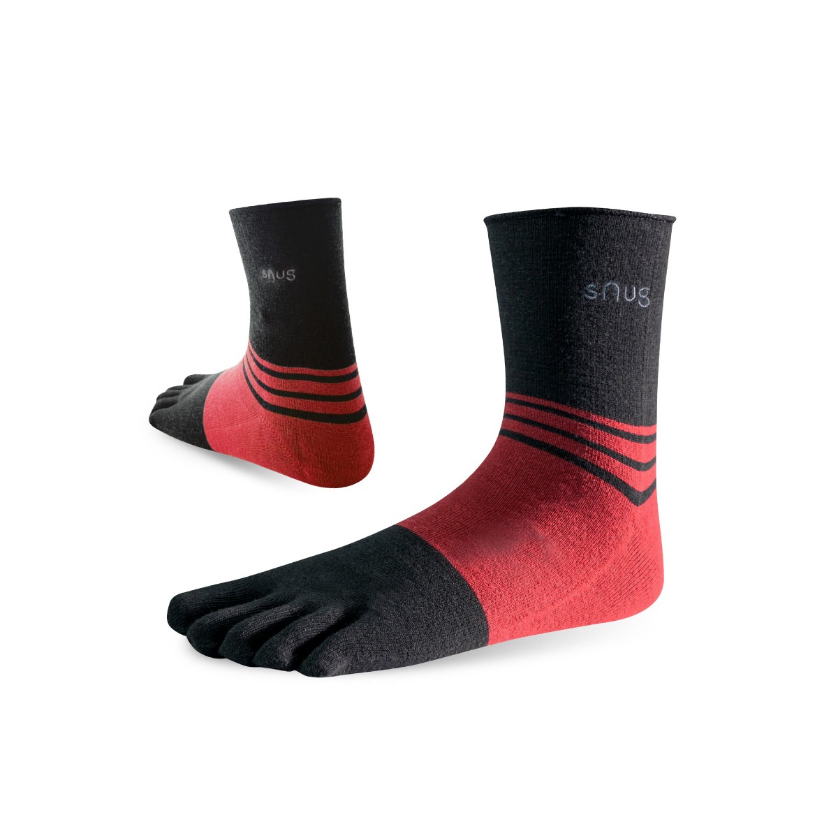 SNUG Healthy Anti-Odor Toe Socks-Maroon (22-24cm) 58 그램