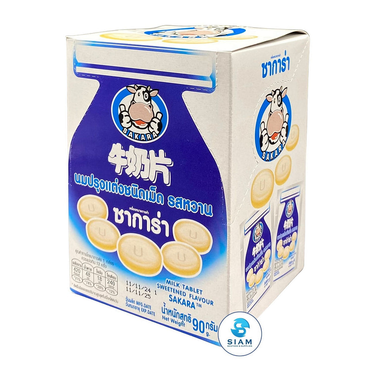 Sakara Milk Tablets, Sweetened Flavor, Thai Snack