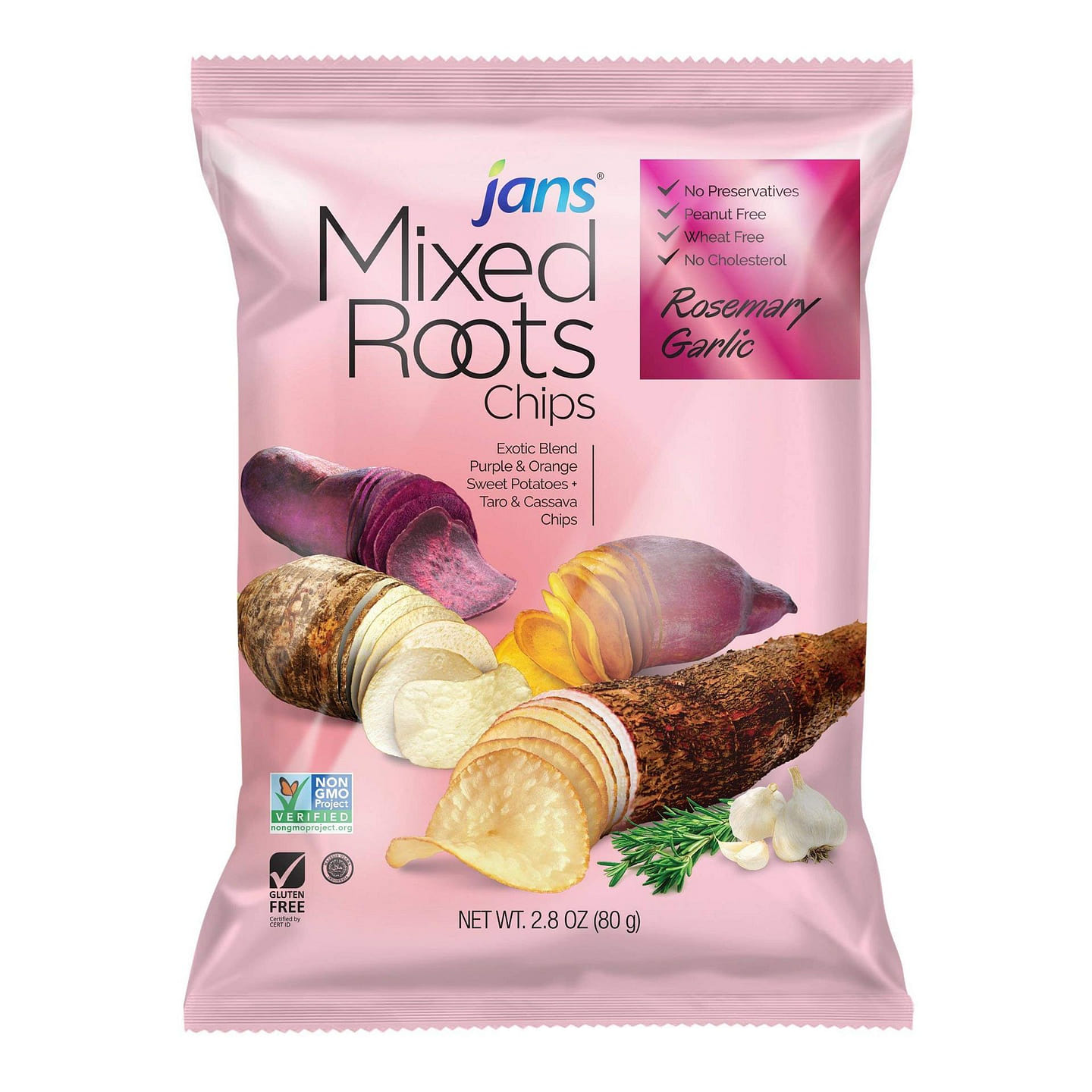 Mixed Roots Chips Rosemary Garlic Pack of 1 2.8 oz