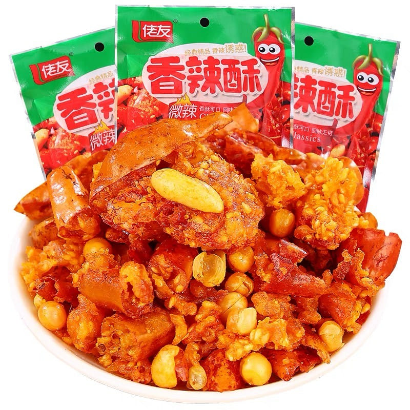 佬友 香辣酥炸辣椒油炸花生米 1袋 62 克