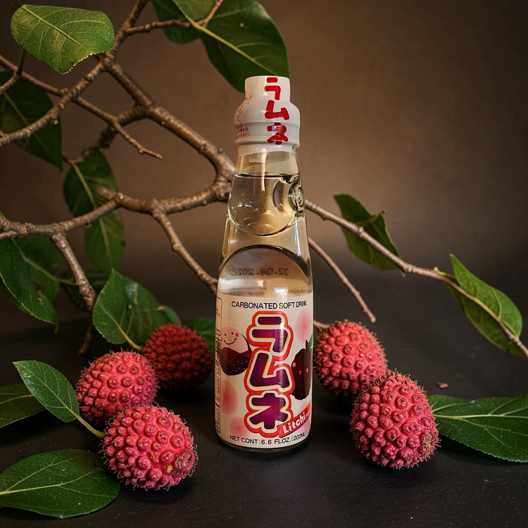 Bin Iri Lychee Ramune Japanese Marble Soda 200 ml