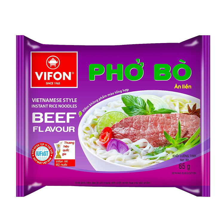 Vifon Instant Rice Noodles Pho Bo Beef Flavor
