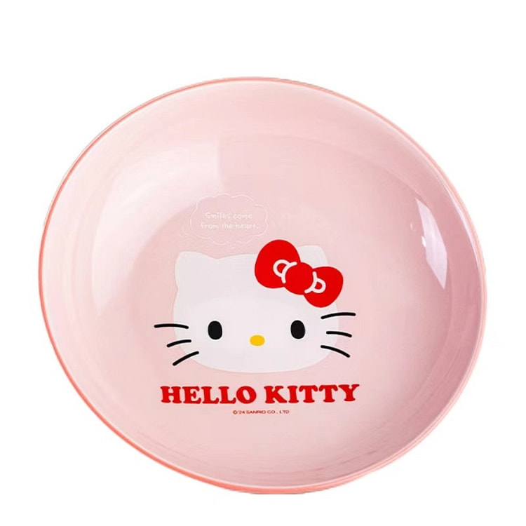 Gudges solid color ceramic plate meal Sanrio ancient day plate - HelloKitty