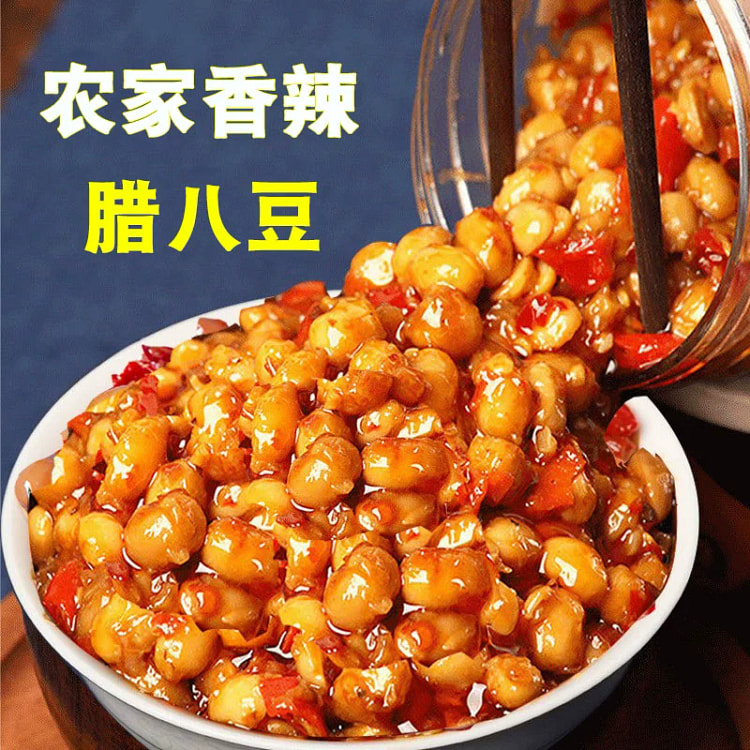 湖南特产豆豉下饭菜香辣腊八豆农家下饭豆豉*1瓶