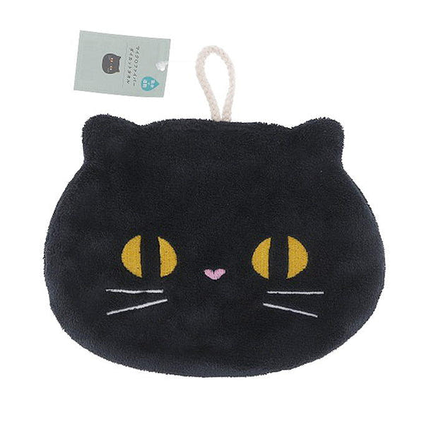 watts Cute Black Cat Loop Fluffy Towel 1pc 1 each