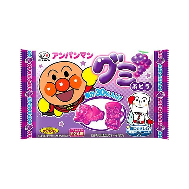 不二家 面包超人 水果 果汁 软糖 葡萄味 19g
