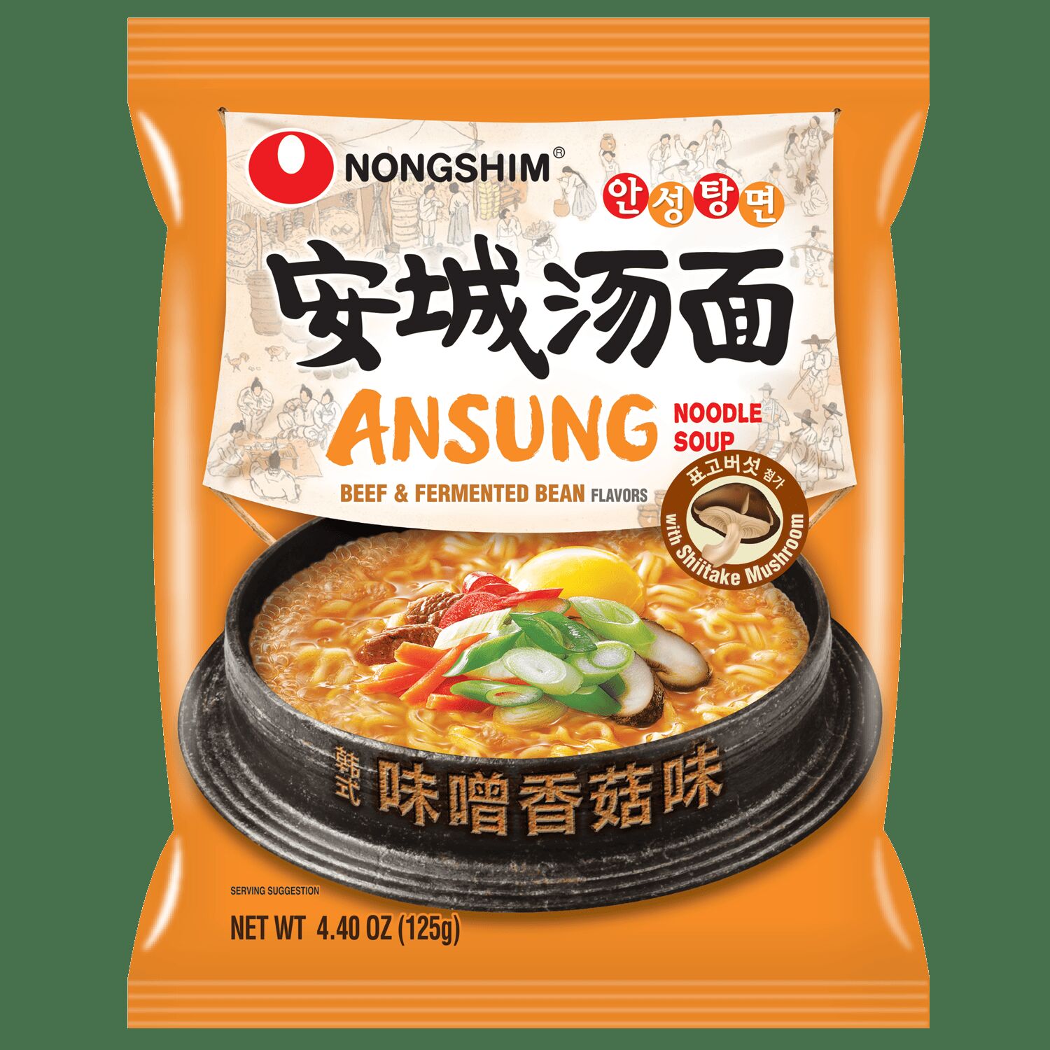 农心 安城汤面 韩式味噌香菇味(4连包) 1 份