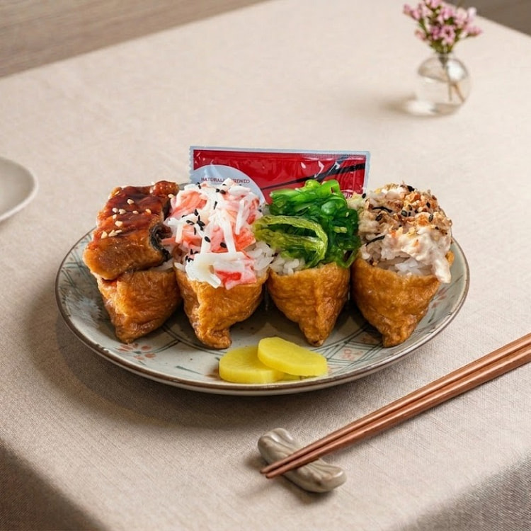 Mixed Stuffed Sweet Tofu Pocket Rice - Yubu Chobap 1 each