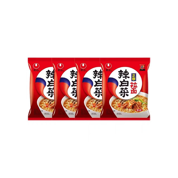 农心辣白菜拉面120g*4包 480 克