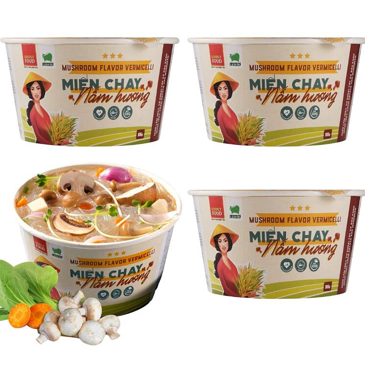 Miến Chay Nấm Hương Simply Food 4 Hộp