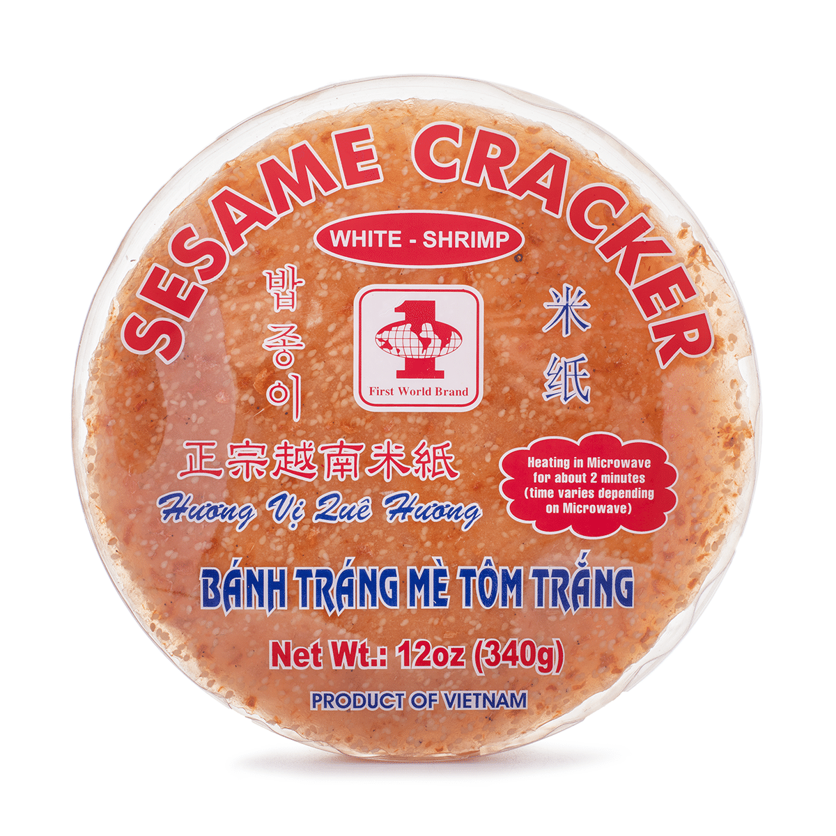 Banh Trang Me Trang 虾仁白芝麻米纸 12 盎司