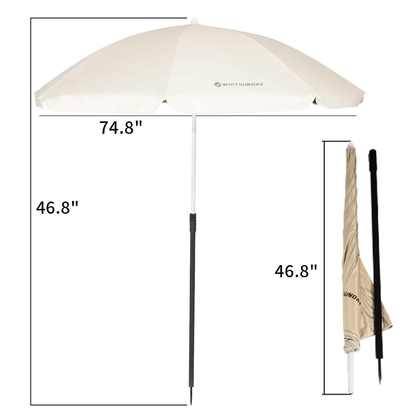 Sunshade Umbrella for Wagon White 1 count