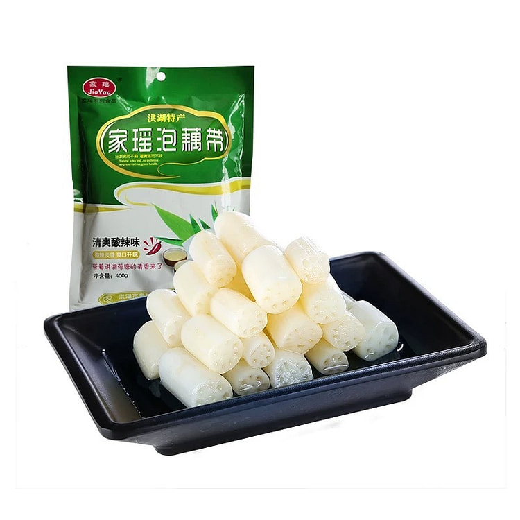 优品荟-湖北特产家瑶泡藕带袋装400g泡椒泡菜鲜藕酸辣藕尖下饭菜洪湖藕带
