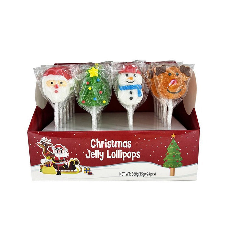 Christmas Jelly Lollipops (24 pcs), 360g