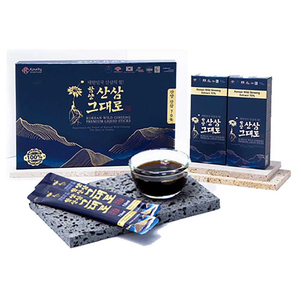 Korean Wild Ginseng 70% Premium Liquid Sticks ( 12g x 30pouches) 1 each