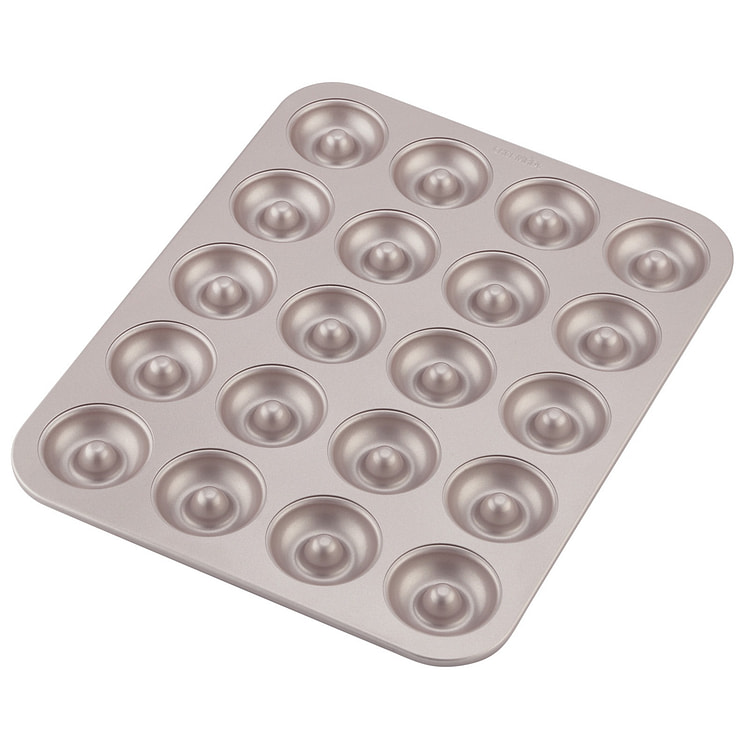 CHEFMADE Donut Mold Cake Pan, 20-Cavity Non-Stick Ring Doughnut Bakeware