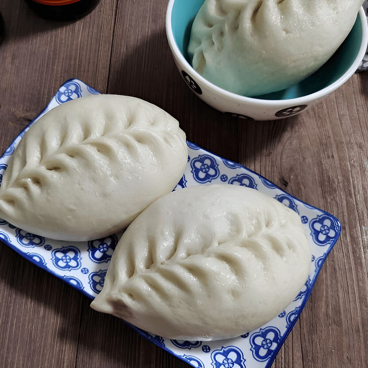 点心 葱香生肉包 3个