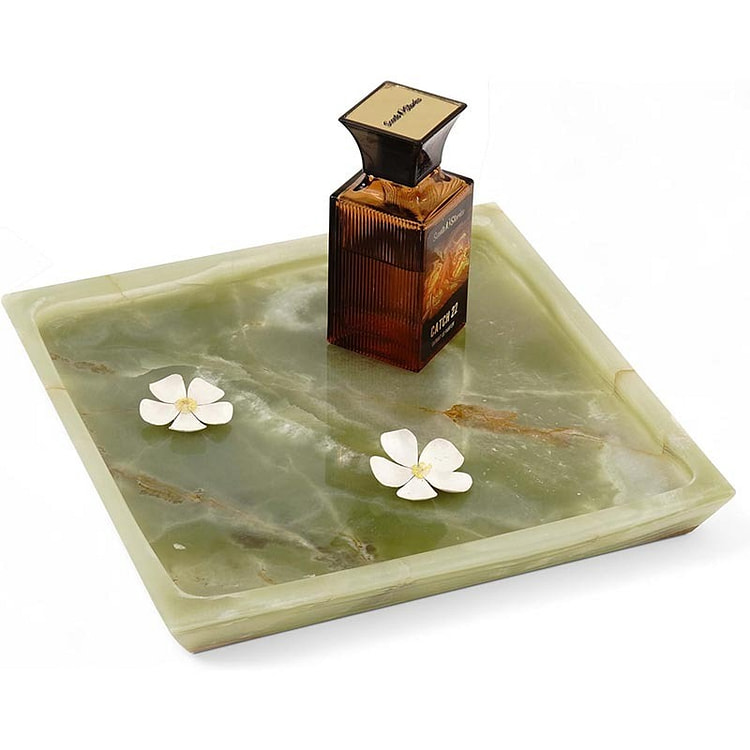 Radicaln Marble Square Tray, 10" Green