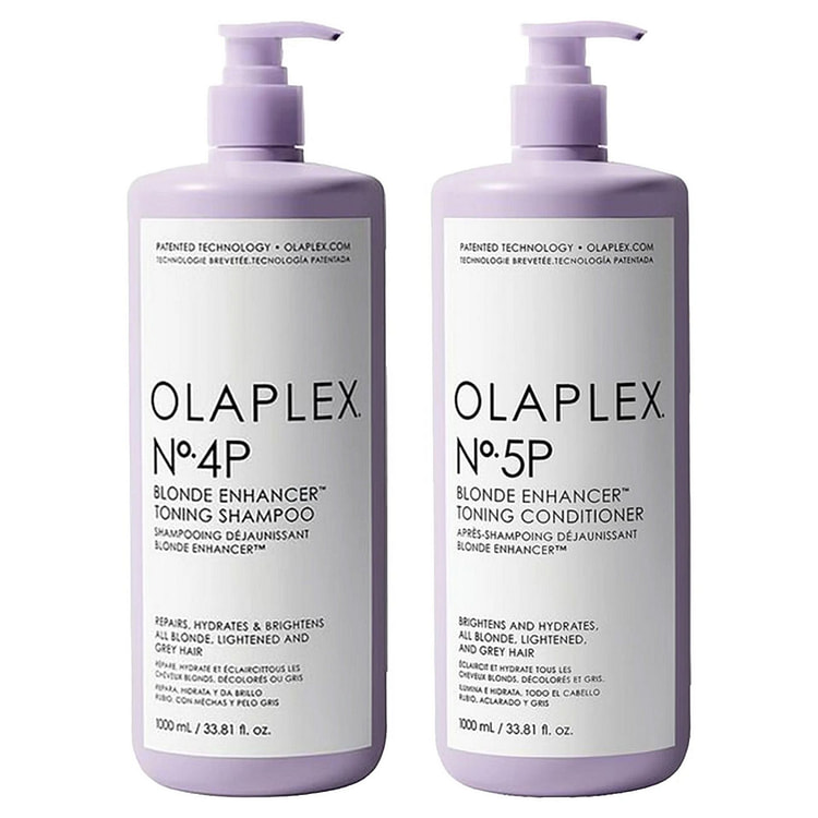 Olaplex Blonde Enhancer Cleansing Set No.4p and No.5p  33.8oz / 1000ML