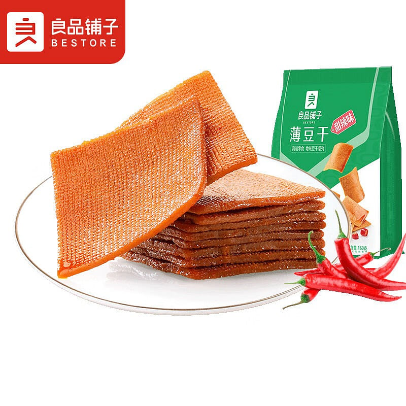 Liangpin Puzi Sweet & Spicy Thin Dried Tofu 160g 160 g