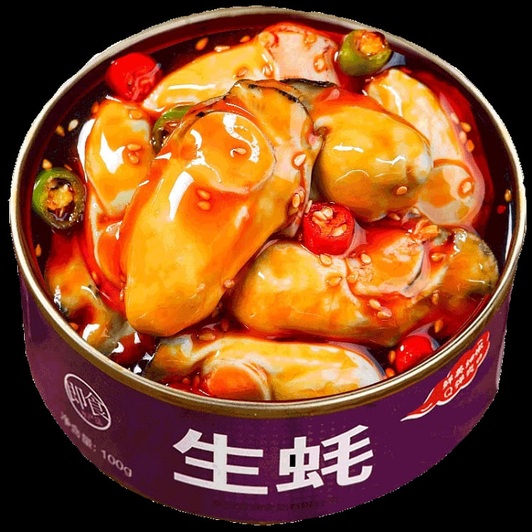 麻辣生蚝罐头即食海鲜熟食100g
