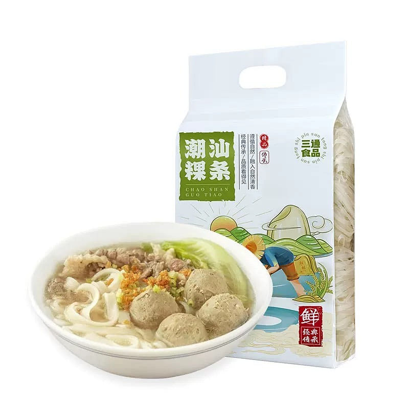 潮汕特产手工干粿条 广东汤河粉 1000 克