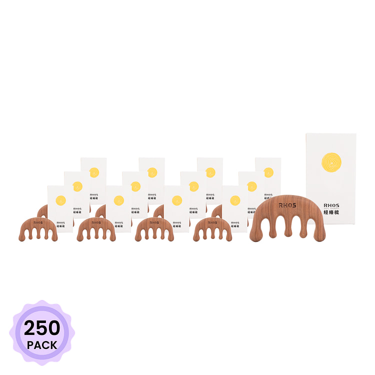 RHOS 多功能檀木经络梳 1 份*250 包