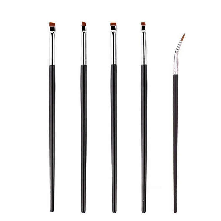NOVAGLOW Angled Brow Eyeliner Brush Set 5pcs 1 pack