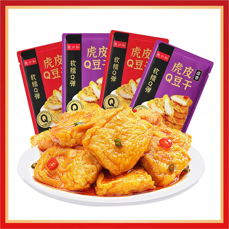 Tiger skin spicy dried tofu 10g*10 packs 100 g