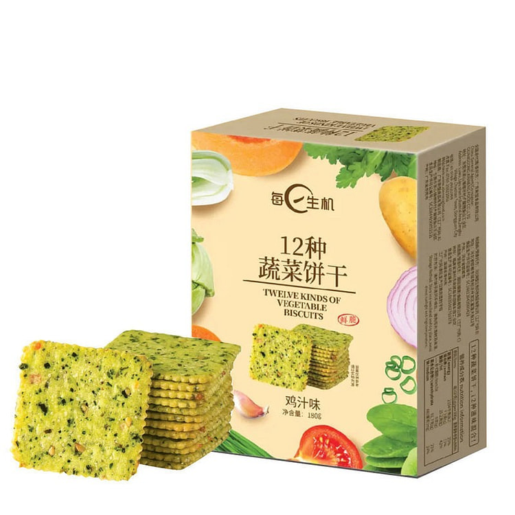 每日生机 12 种蔬菜饼干 180g 1 盒