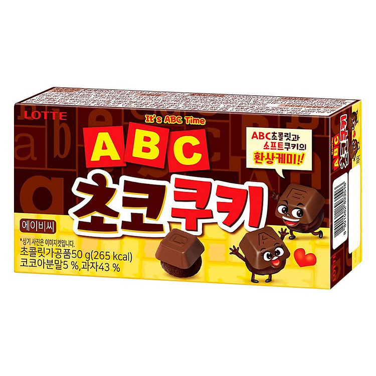 ロッテ ABCアルファベットチョコレート味クッキー 50g