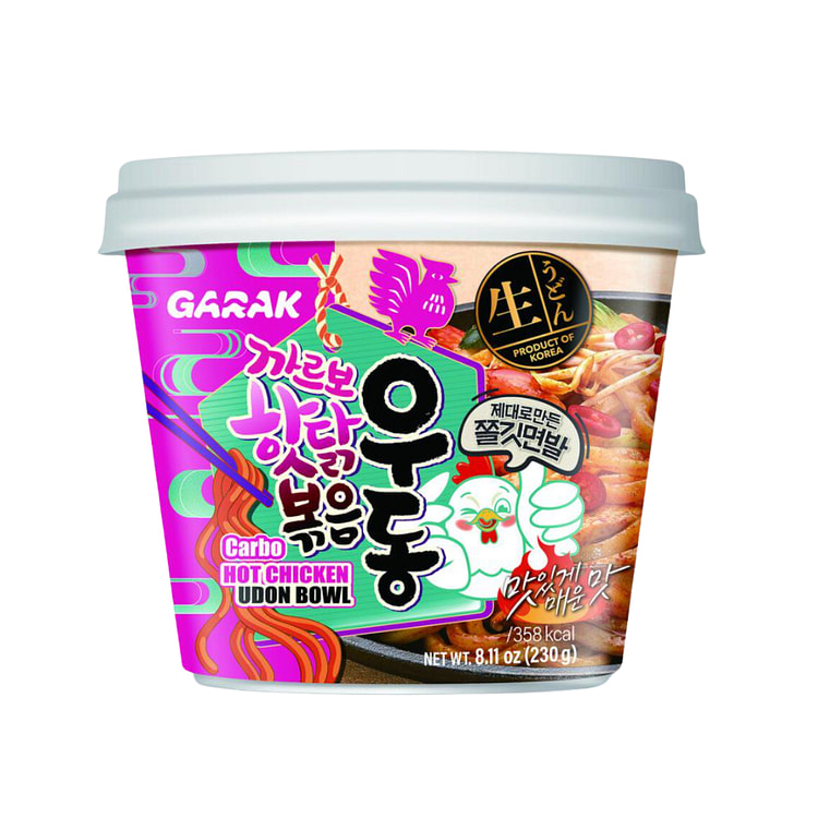 Garak Carbo Hot Chicken Udon Bowl | Extra Spicy Udon Noodles | 230g |