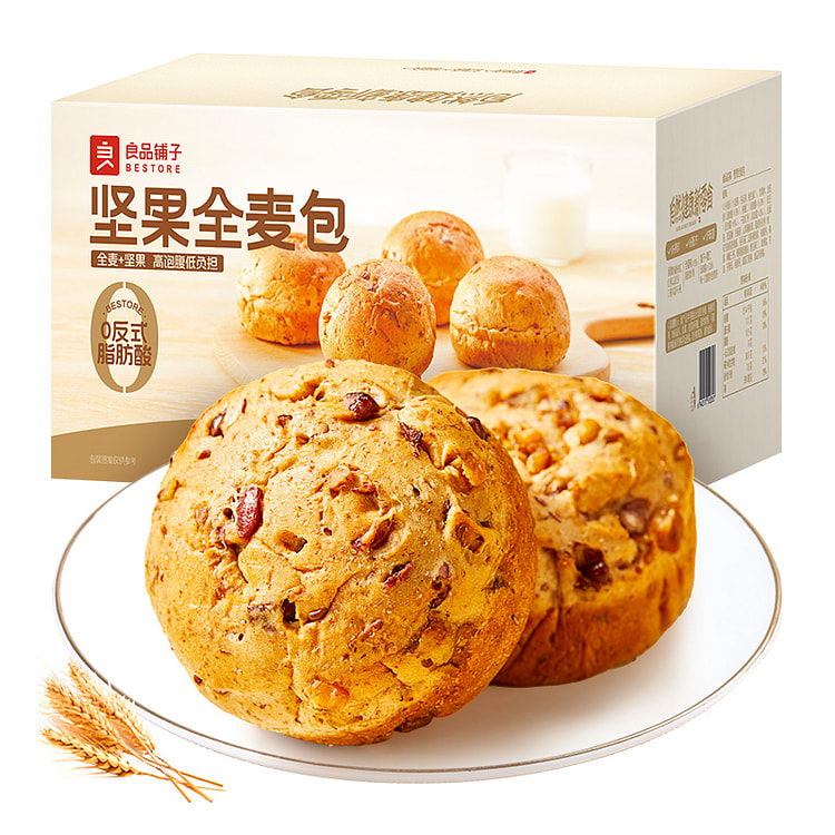 良品铺子坚果全麦包330g