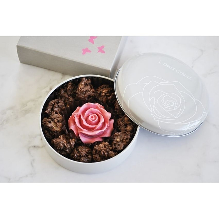 J.DEUX CERCLE情人节限定玫瑰酥脆巧克力 45 克