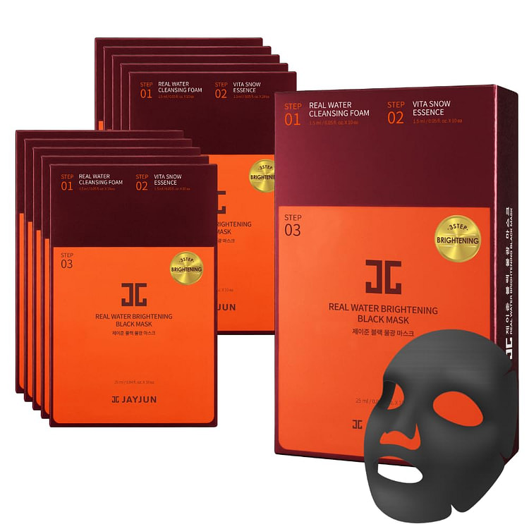 JAYJUN Real Water Brightening Black Mask 10pcs 1 each