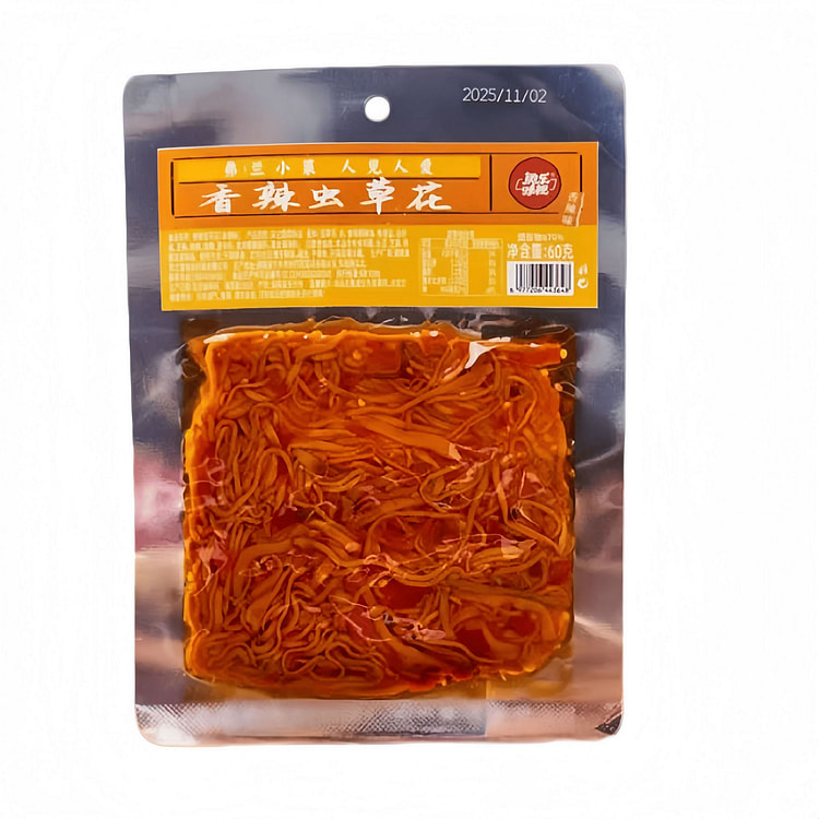 鱼乐味视虫草花60g*1袋新鲜咸菜下饭菜开胃湖南特 60 克