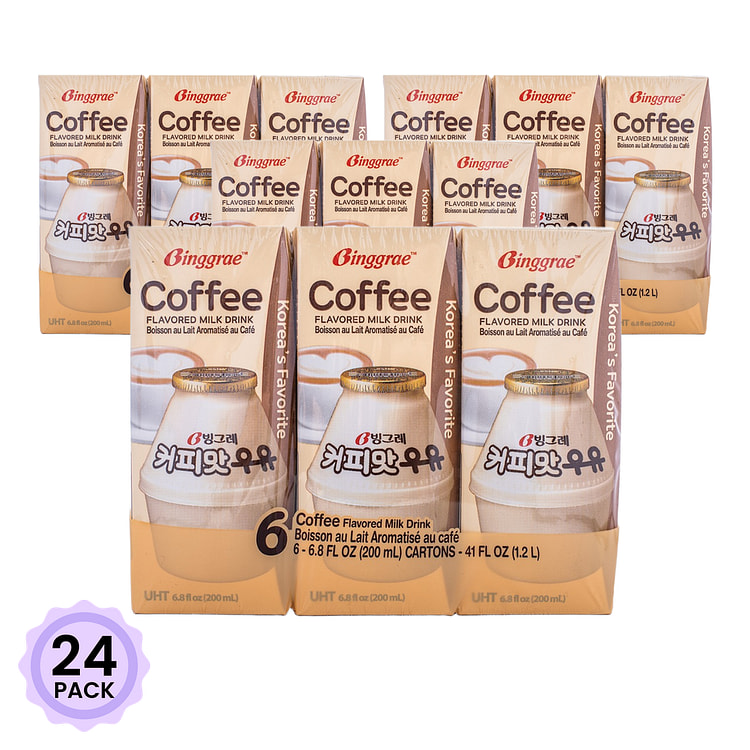 빙그레 커피맛 단지우유 200 밀리리터*24 팩