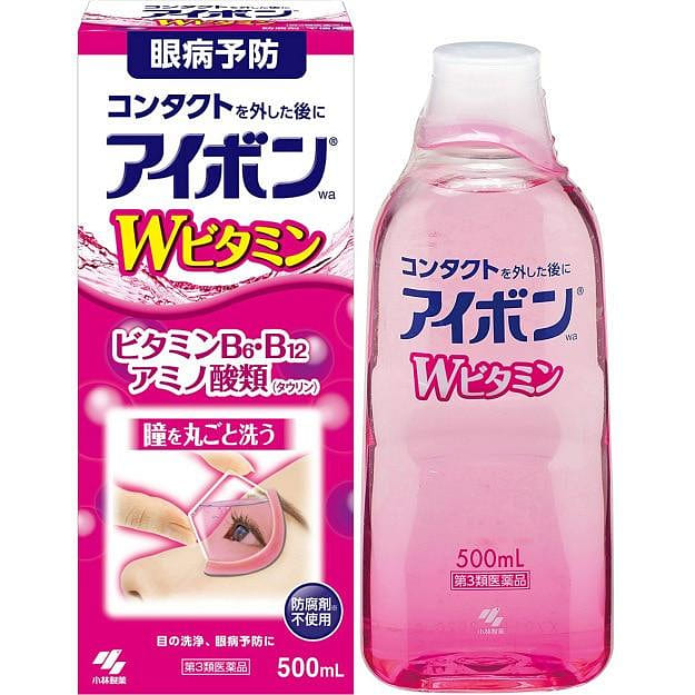 KOBAYASHI Aibon W Vitamin Premium Eyewash 500ml 500 밀리리터