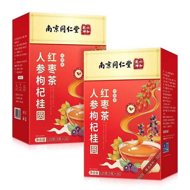 南京同仁堂 人参枸杞桂圆红枣茶 125g*6盒