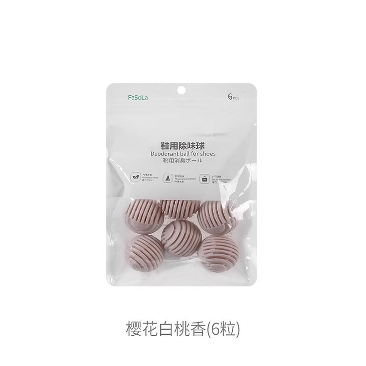 Deodorant Balls Cherry Blossom White Peach 6pcs