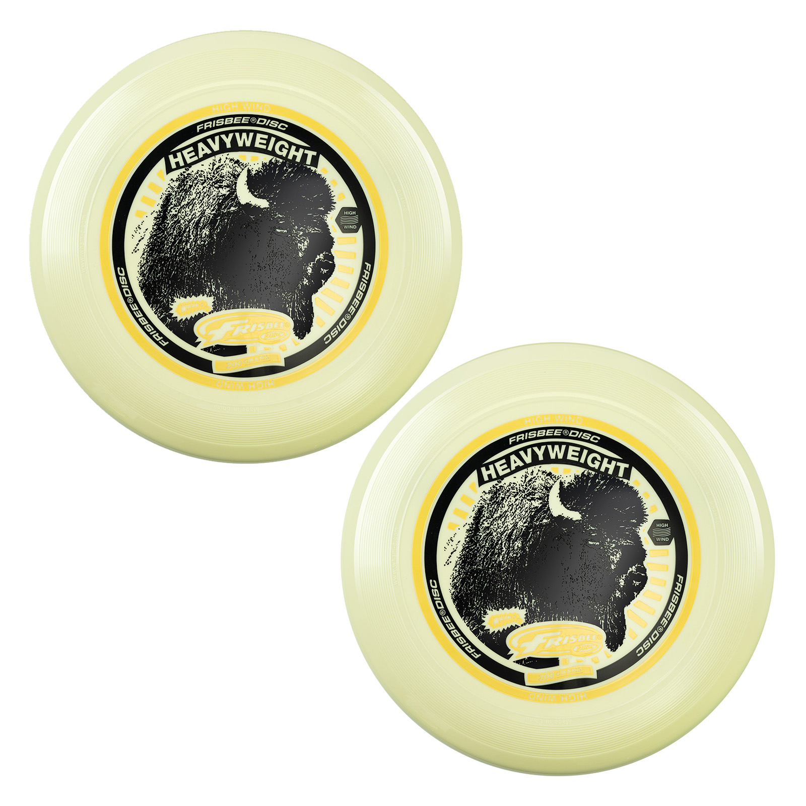 2 Pack Heavyweight Flying Disc, Yellow 200 グラム