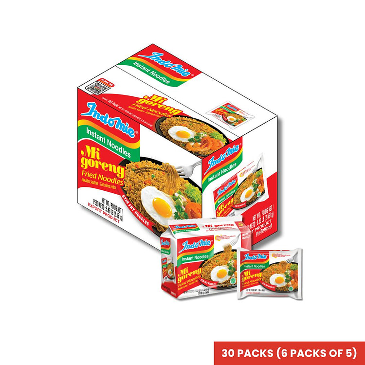 Indomie Mi Goreng instant Stir Fry Noodles, Halal 1 count*30 pack