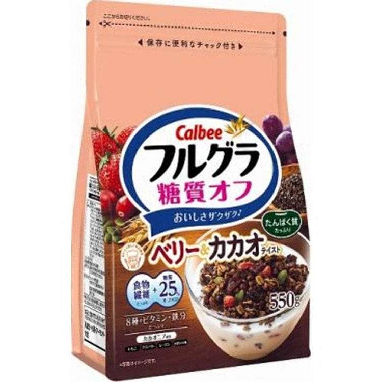 Calbee Frugra Fruit Granola Berry and Cocoa 550g 1 each