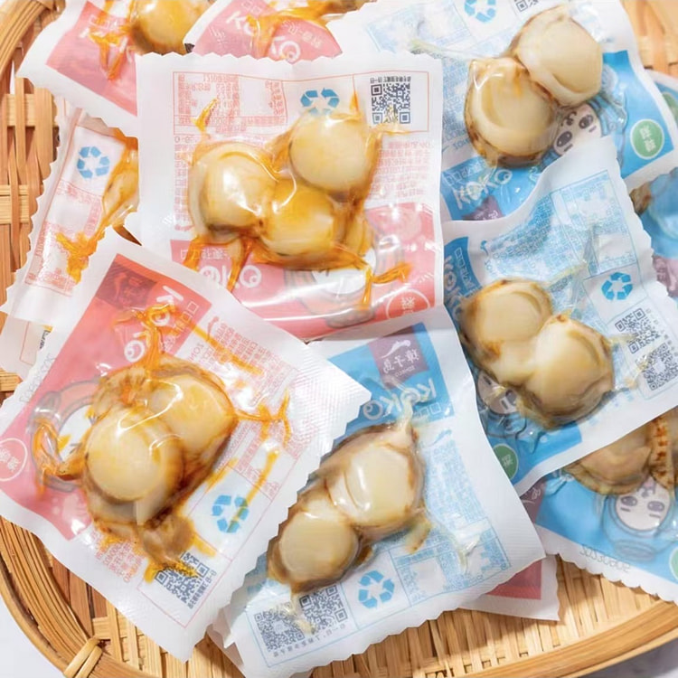 Ready-to-eat scallops Plain, low-fat, high-protein