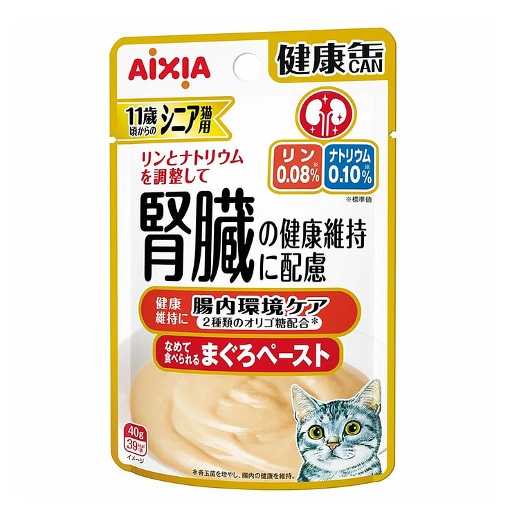 日本 Aixia 老年猫用 健康罐湿粮袋装 40 克