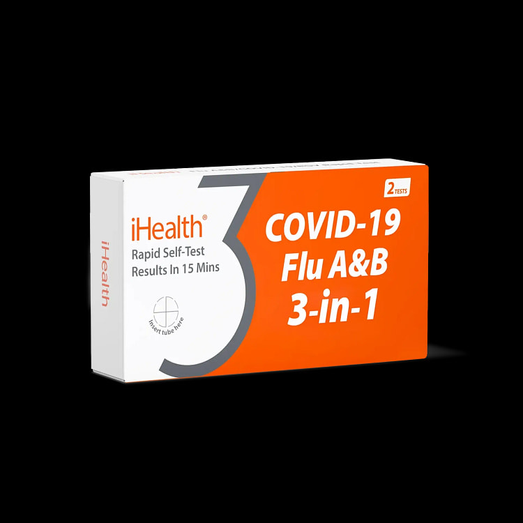 Flu A/Flu B/COVID-19 3-in-1 Rapid Test 2 tests 2 pack