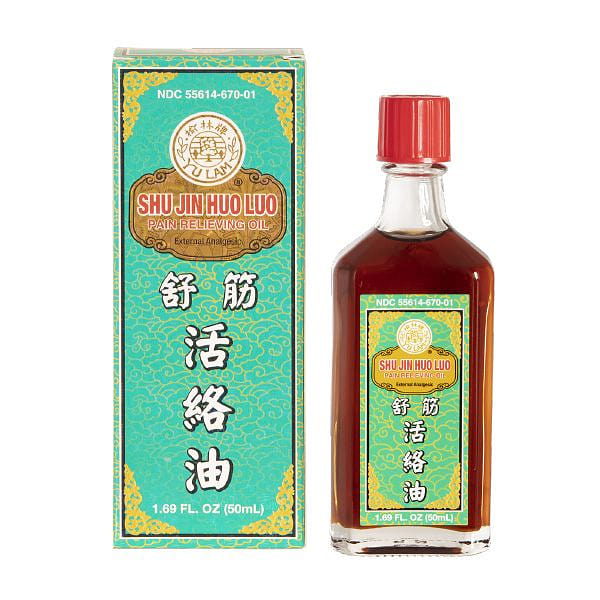 YU LAM BRAND SHU JIN HUO LUO OIL pain relieving oil 1.69 fl. oz (50ml) 1.69 fl.oz