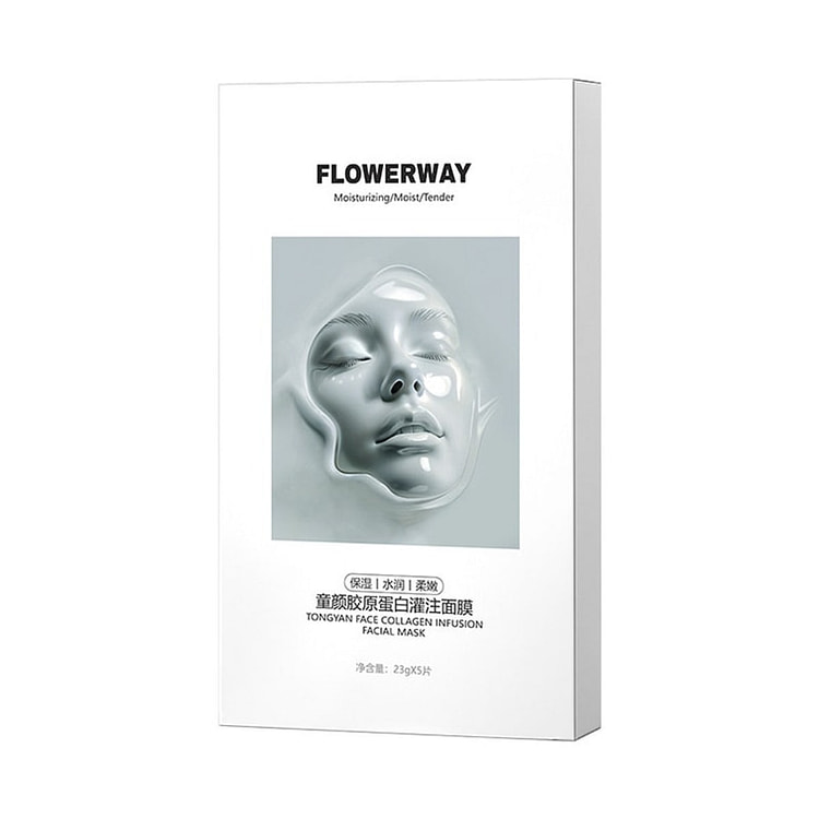 FLOWERWAY Collagen Infusion Mask, 5 sheets 1 box